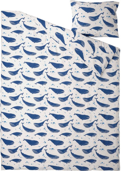 Çocuk Nevresim Takımı Mavi - Beyaz 150x200 Cm - 50x60 Cm Cm fiyatları