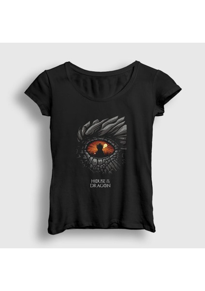 Kadın Siyah Eye Targaryen House Of The Dragon T-Shirt