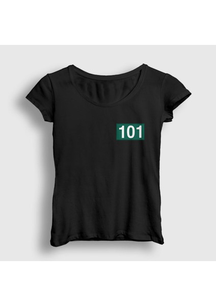 Kadın Siyah Jang Deok Su 101 Squid Game T-Shirt