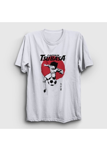 Unisex Beyaz Flag Futbol Anime Kaptan Captain Tsubasa T-Shirt