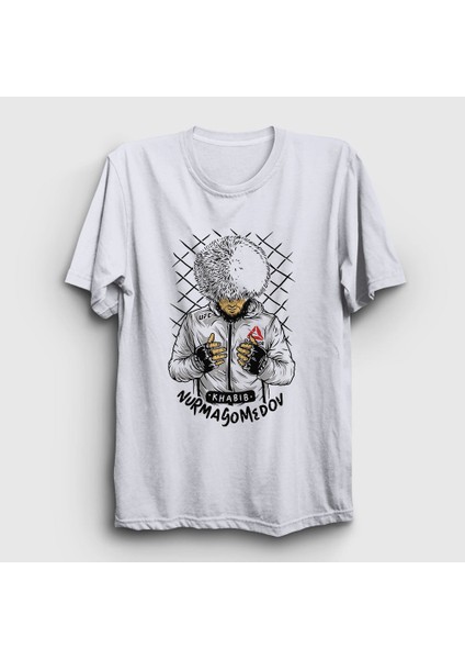 Unisex Beyaz Pray Ufc Khabib Nurmagomedov T-Shirt