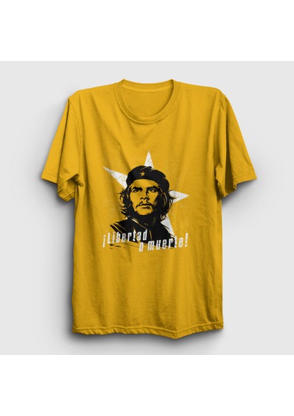 Unisex Sarı Libertad O Muerte Che Guevara T-Shirt