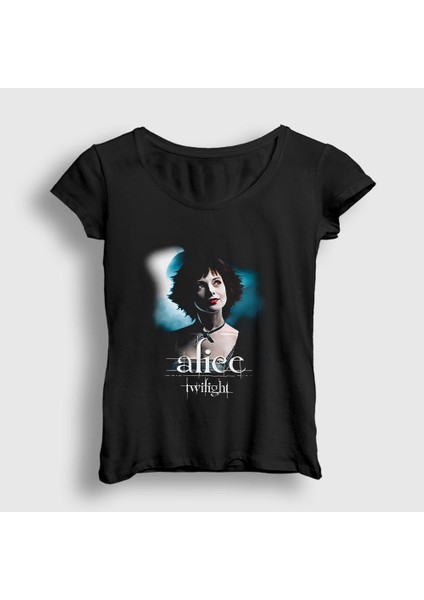Kadın Siyah Alice Vampire Twilight T-Shirt