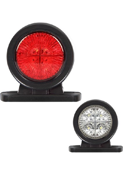 Formplas Mini Düz Lamba 8 Led'li 70MM 24V Beyaz - Kırmızı