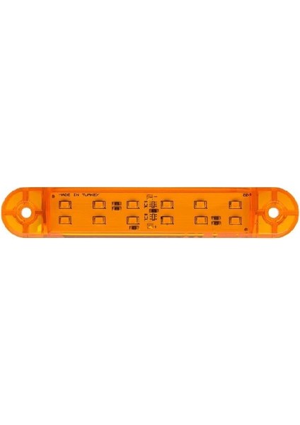 Formplas Çift Sıra Parmak Lamba 12 Led'li 130MM 12V-24V Sarı