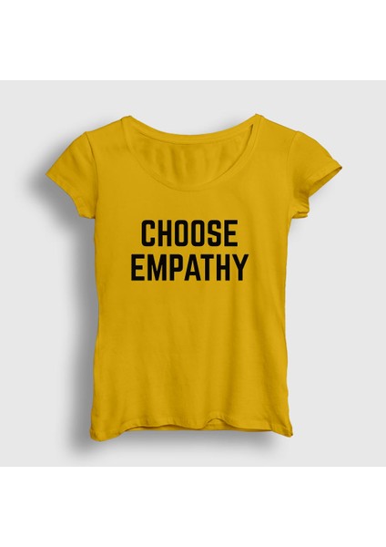 Kadın Sarı Choose Empathy Selena Gomez T-Shirt