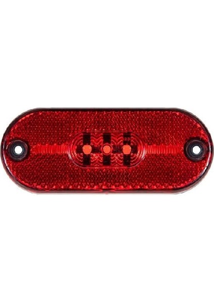 Formplas Oval Lamba 3 Led'li 106MM 12V-24V Kırmızı