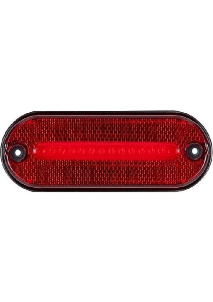 Formplas Oval Işaret Lamba Neon 12 Led'li 118MM 12V-24V Kırmızı