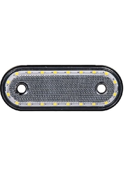 Formplas Oval Yan Işaret Lamba 20 Led'li 115MM 12V-24V Beyaz