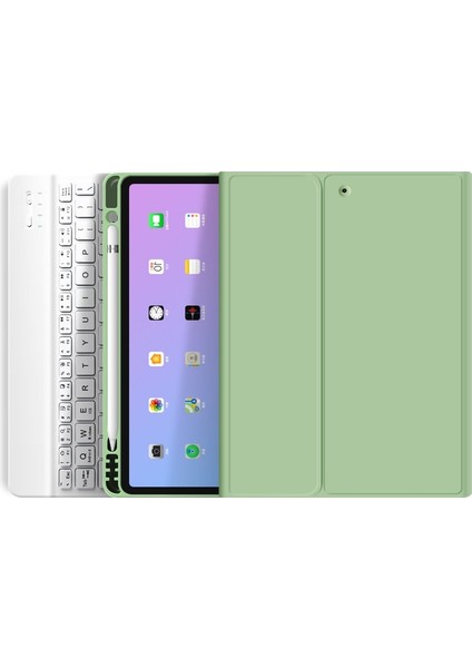 Ipad Pro 9.7/air 1.nesil/air 2.nesil(9.7 Inç)Uyumlu Bluetooth Özellikli Kalem Bölmeli Klavyeli Kılıf