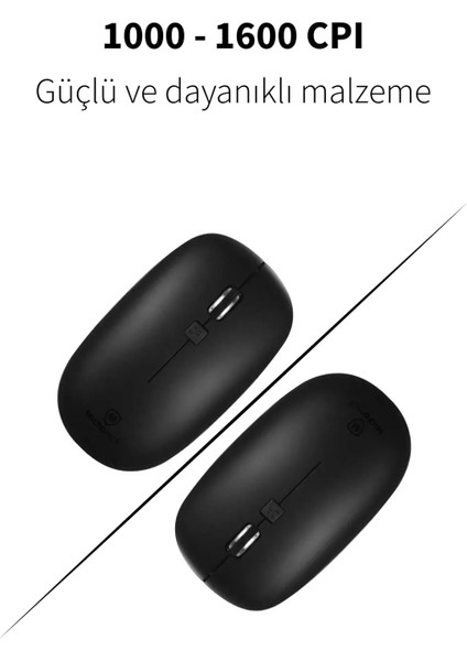 Windows MacOs Uyumlu 1600 CPI Hız Wireless Sessiz Güç Tasarruflu Kablosuz Türkçe Q Klavye Mouse Set KM-236W