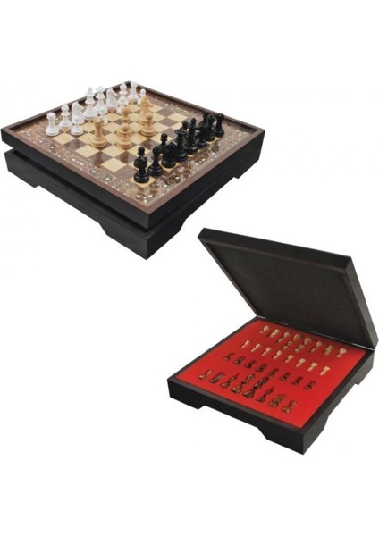 Star Vip Satranç Takımı Ceviz Renk Küçük Boy 30X30CM