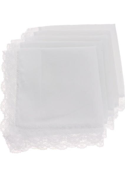 Dantel Kenarı Klasik Hankies ile 10X Pamuklu Katı Beyaz (Yurt Dışından) modelleri