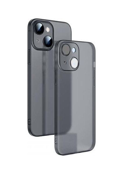 0.3mm iPhone 14 Plus 6.7inch Kamera Korumalı Silikon Kılıf, Şeffaf Buzlu Magsafe Uyumlu Kılıf