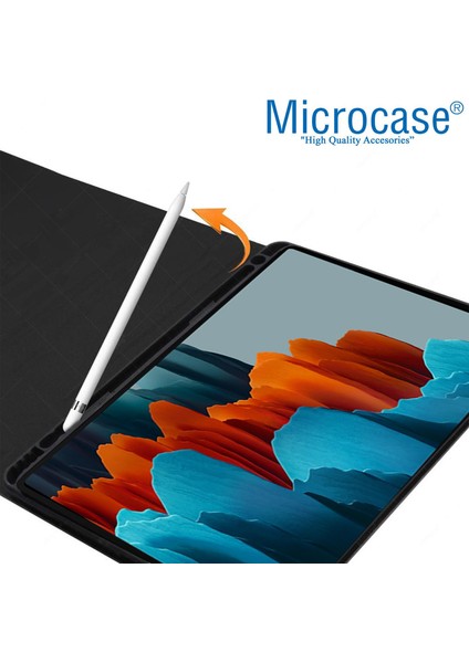 Samsung Galaxy Tab S7 T870 / S8 X700 Bluetooth Klavye + Touchpad Kalem Koymalı Standlı Kılıf-Bkk3 modelleri