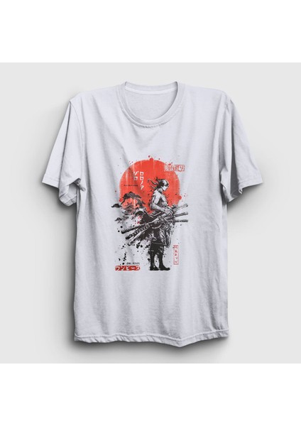 Unisex Beyaz Roronoa Zoro Anime One Piece T-Shirt
