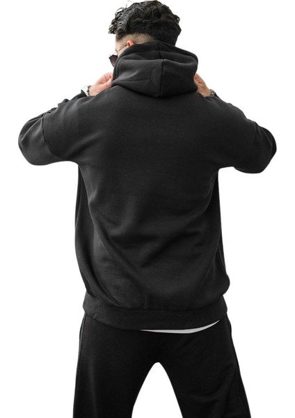 Erkek Oversize Kanguru Cepli Sweatshirt