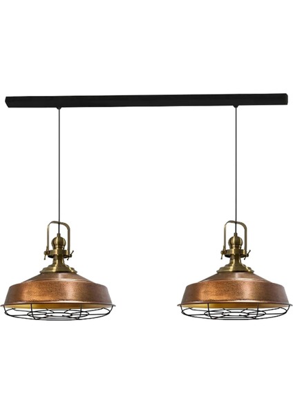 Eskitme Asaletli Ikili Telli Eskitme Başlık Avize Sarkıt Lamba Salon Mutfak Pastane Cafe