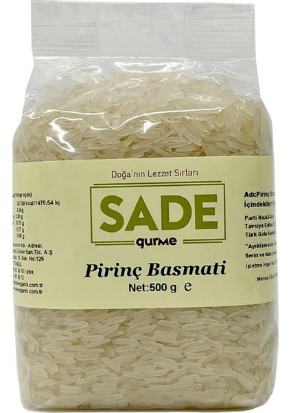 Sade Gurme Basmati Pirinç 500 gr