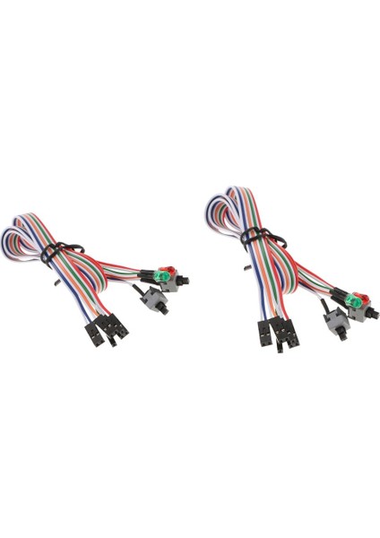 2 x 60 cm. Masaüstü Kapalı Sıfırlama Anahtarı Kablosu 2 x LED Işık (Yurt Dışından)