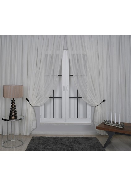 Elegante Pilesiz Düz Tül Perde Krem fiyatları