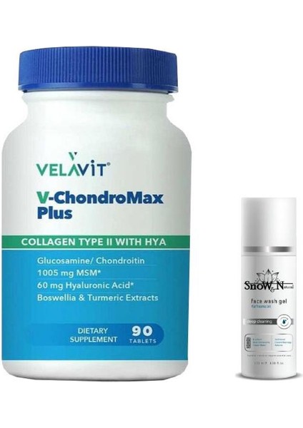 V-Chondromax Plus 90 Tablet + Yüz Temizleme Jeli 100ml