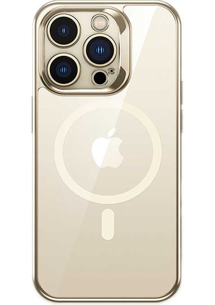 iPhone 14 Pro Uyumlu Magsafe Özellikli Cam Yüzey Ekran Koruyuculu Benks Electroplated Kapak