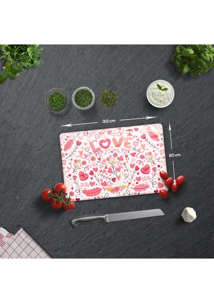Cam Kesme Tahtası - Cam Kesme Tablası | Love - Renkli | fiyatları
