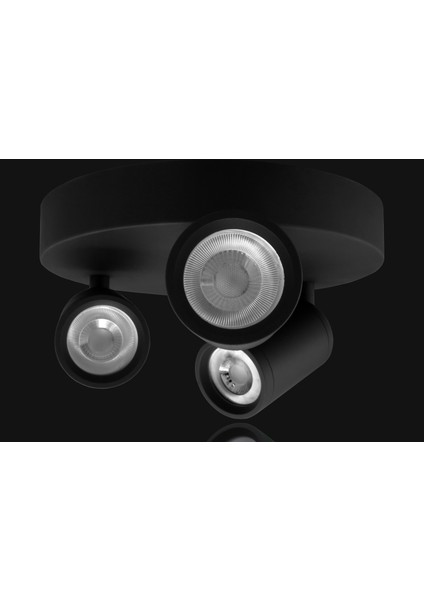 Siyah Richi Rich 3lü Spot Modern Aydınlatma GU10 LED Ampul Dahil Gün Işığı 3000K modelleri