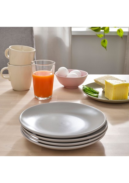 Tatlı Tabağı Seti, Açık Gri, 20 Cm, Fargklar modelleri