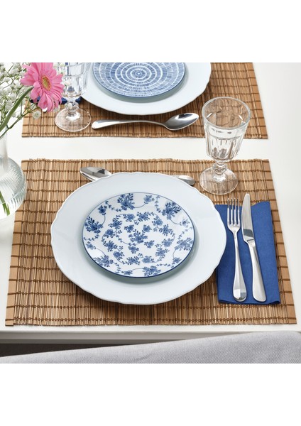 Tatlı Tabağı Seti, Mavi-Beyaz, 18 Cm, Entusıasm