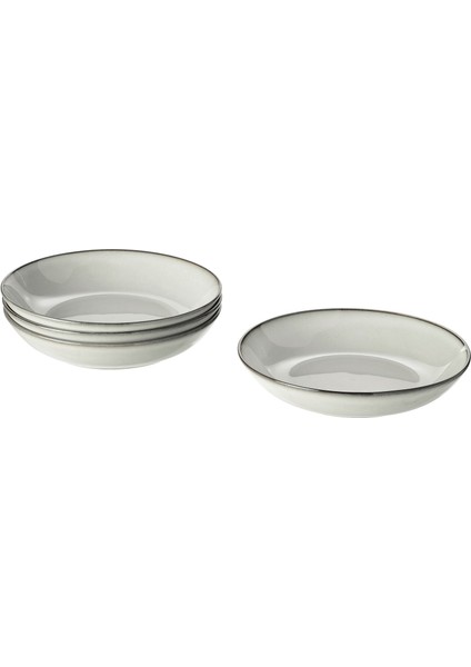 Derin Tabak Seti, Gri, 21 Cm, Gladelıg