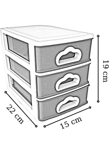3 Çekmeceli Organizer