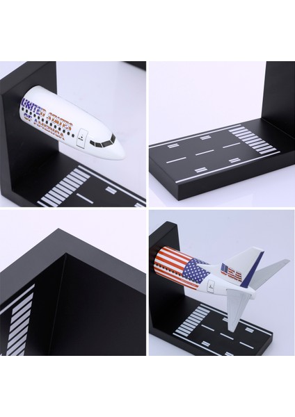 Boeing 737-800 1/100 Ölçekli USA Temalı Maket Uçak Kitap Tutucu