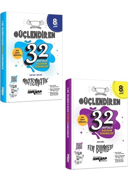8.Sınıf Matematik + Fen Bilimleri Güçlendiren 32 Haftalık Deneme Seti 2023