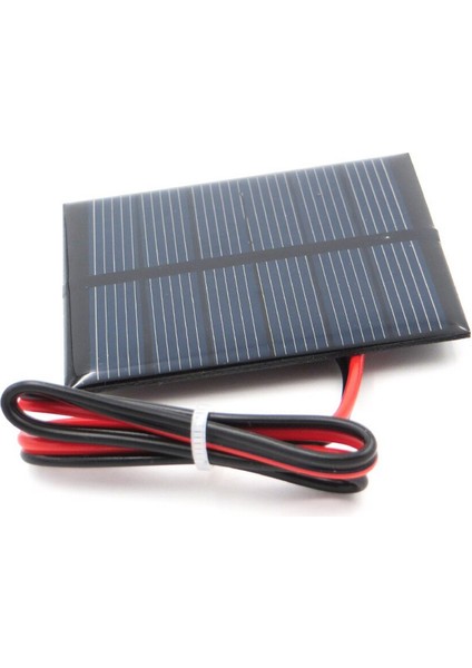 Güneş Paneli 3.7V 1W 270mA 110mm x 69mm 20cm Kablolu