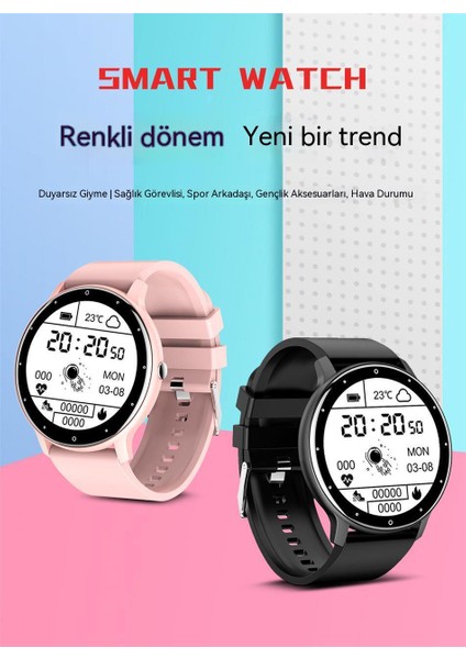 Kalp Hızı Kan Basıncı Uyku Monitörü Su Geçirmez Akıllı Spor İzle (Yurt Dışından)