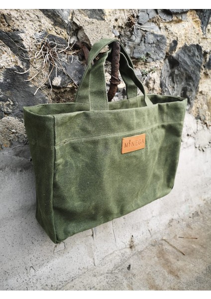 Green Moon Bag - Mumlu Kanvas Kadın Çanta