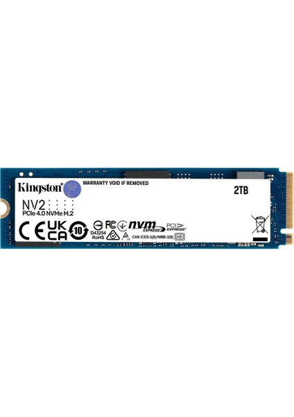 2TB KINGSTON NV2 SNV2S/2000G 3500/2800MB/s M.2 NVMe SSD