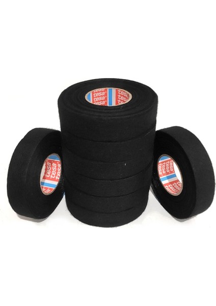 BantEvi Tesa Bez Bant Tüylü 19MMX15MT 8'li Paket Yanmaz Kumaş Elektrik Kablo Sarma Bantı Tesa® Orijinal Ürün modelleri