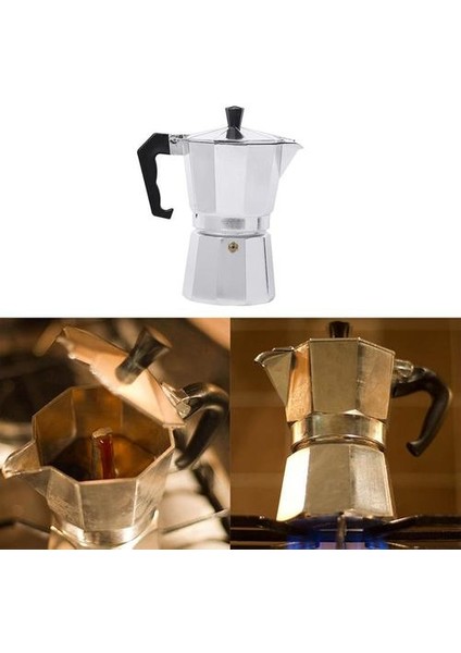 Italyan Espresso Latte Cafetiere Kahve Makinesi Moka Pot (Yurt Dışından)