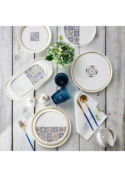 Stream Bone Ventura 59 Parça 12 Kişilik Yemek Takımı Gold