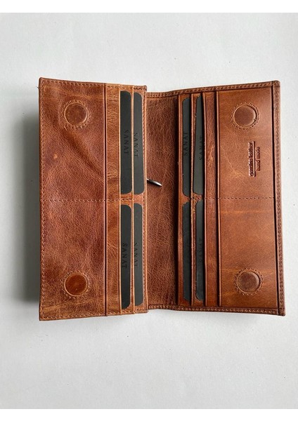 SL-2161 Hakiki Deri Telefon Bölmeli Unisex Cüzdan modelleri