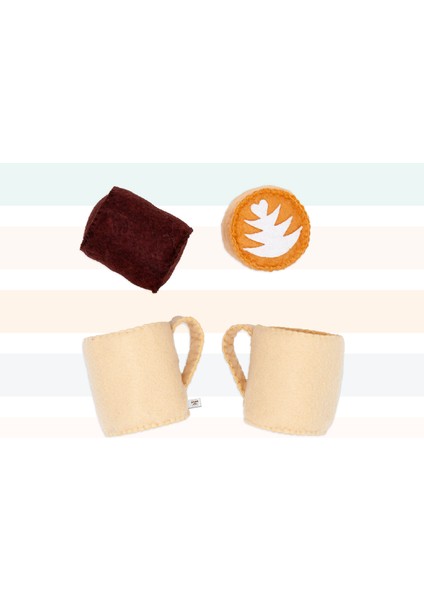 Keçe Oyuncak - Coffee Oyun Seti - Felt Toys - %100 El Yapımı