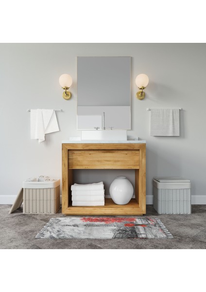 Bigben Londra Desenli Baskılı Banyo Perdesi Ve Paspası, 180 x 200 cm Duş Perdesi Ve Banyo Paspası Takımı modelleri