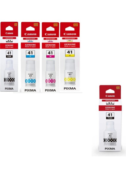 Gı-41 Pixma G3420 4 Renk Orjinal Mürekkep Seti + 1 Siyah Hediye