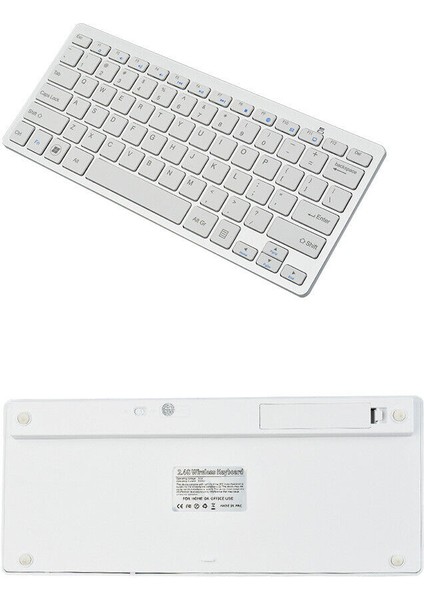 Casper Vıa T7D Uyumlu Kablosuz Wireless Taşınabilir Klavye Mouse Set Q Klavye Beyaz