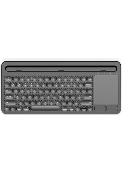 Apple iPad Pro 11 A2013 A1934 A1980 A1979 Uyumlu Kablosuz Standlı Şarjlı Bluetooth Touchpad Klavye Siyah