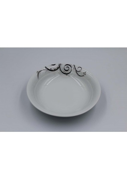 6'lı 19 cm Çukur Tabak Tek Çiçek 2436