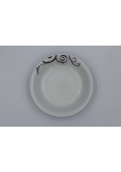 6'lı 19 cm Çukur Tabak Tek Çiçek 2436
